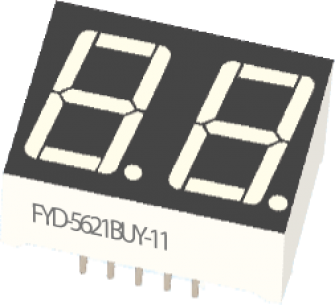 FYD-5621FUG-11 cветодиодный индикатор FYD 2-разряд