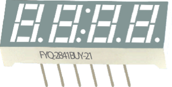 FYQ-2841AB-21 cветодиодный индикатор FYQ 4-разряд