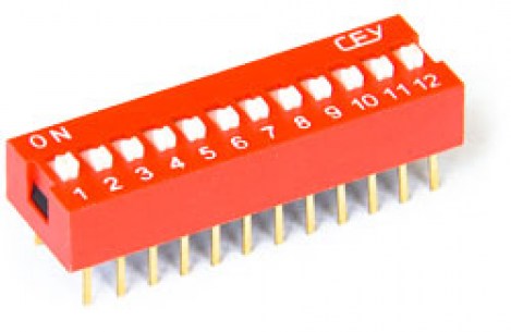 DS1040-12RN DIP переключатель