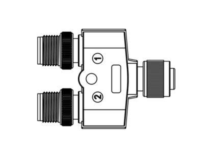 Y3PM12DF42M402 разъем цилиндрический круглый